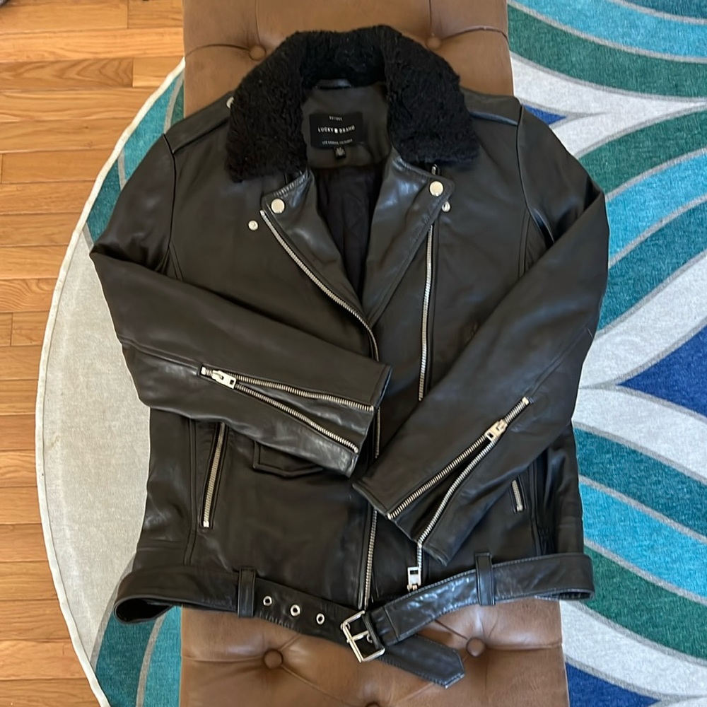 Lucky Brand genuine lambskin leather jacket